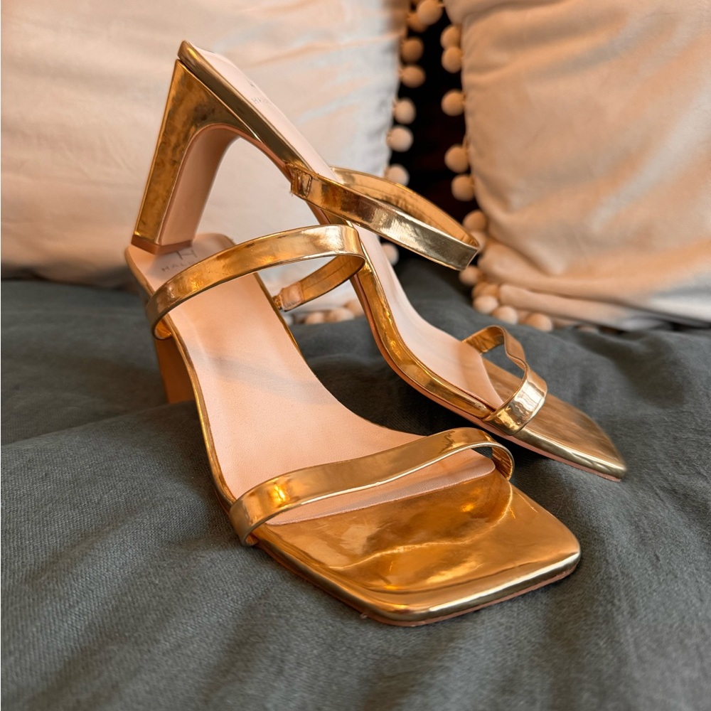 Elegant Gold Women's Heels